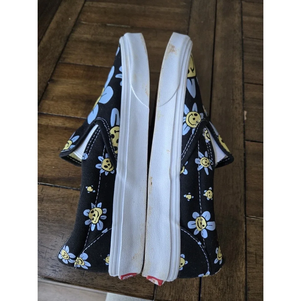 Vans Classic Slip-On Trippy Grin Floral Multicolor Canvas Shoes M- 7 W-8.5